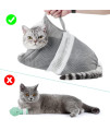 Cat Bathing Bag Set 8 PCS with Cat Shower Net Bag Breathable Mesh Cat Muzzle Adjustable Pet Grooming Brush Nail Clipper Nail File Tick Tool Nail Cap for Cat Nail Trimming Washing Restraint Feeding
