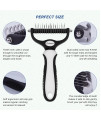 JASWELL Pet Grooming Brush- 2 Sided Undercoat Rake for Dogs &Cats-Safe and Effective Dematting Comb for Mats&Tangles Removing-No More Nasty Shedding or Flying Hair