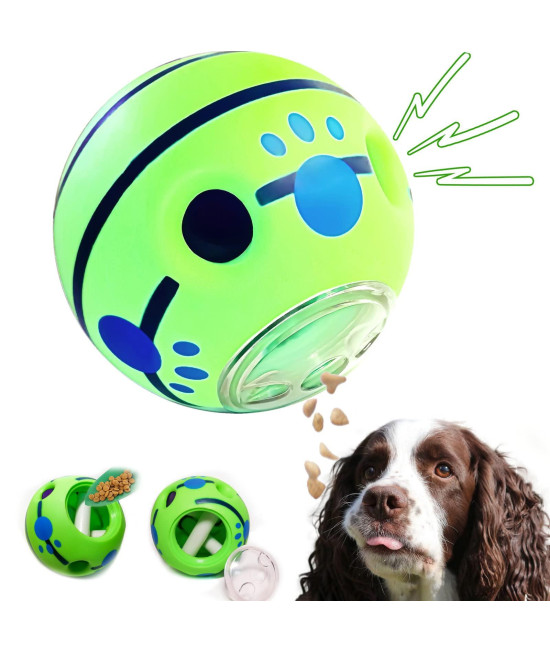 Buy CREDIT 5 STAR Interactive Dog Treat Toys Wobble Giggle Ball Food  Dispenser for Medium Large Dogs Puzzle Wiggle Wag Make Noise Sound Mentally  Stimulating Safe Big Dogs Favorite Gift Online at