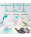 Migipaws Interactive Cat Toys Pack Cat Tunnel Phantom Shadow Play Like Movie Automatice Crystal Tumbler Cat Teaser USB-C Rechargeable Cat Box Toy Bundle Crinkle Ball Bell Ball Plush Ball
