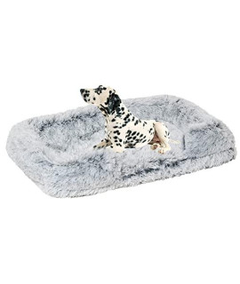 Tinaco Plush Orthopedic Pet Sofa Bed for Small, Medium, and Large Dogs and Cats; Keep Warm in The Winter; Perfect Indoors, Outdoors or in The Car (X-Large, Gradient Gray)