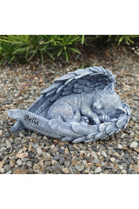 OSJETLJIV Personalized Cat Pet Memorial Stones Gifts Ornament, Pet Loss Sympathy Remembrance Gifts with Name Grave Markers Cat Statue Garden Decor Outdoor
