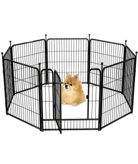 Jhsomdr Dog Playpen Foldable 8 Panels Dog Pen 24"/40" Height Pet Enclosure Dog Fence Outdoor with Lockable Door for Large/Medium/Small Dogs,Puppy Playpen,RV,Camping Pet Fence