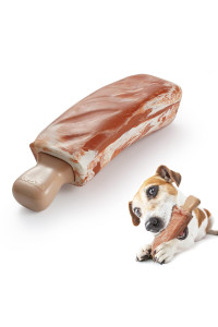 Nocciola Dog Chew Toy for Aggressive Chewers, Bacon Flavor, Durable Nylon & Rubber Toy for More Than 30 Pounds Medium & Large Breed, Tough Toys for Training and Cleaning Teeth