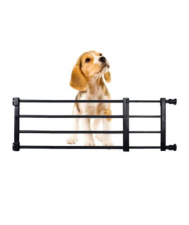 UIULCR Small Dog Gate, Stretch Pet Gate 9.45" to 16.5" Height with 22.4" to 63" Width, Suitable for Dog Door, cat Gates (Small-01, Black)