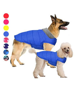 Fragralley Dog Jacket Soft Waterproof Windproof Reversible Winter Dog Clothes Warm Coat for Small Medium Large Dogs