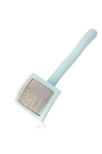 Pet Slicker Brush With Soft Massage Grooming Stainless Steel Pins - Slide This Universal Miracle Coat Slicker Brush for Dematting, Shedding Fur, and Undercoat - Ideal Gift for Professional Pet Groomers - Long Slicker Brush - Flying Pawfect