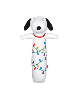 Peanuts Snoopy Holiday Bobo Body Large Dog Toy | Plush Snoopy Tangled Holiday Lights Christmas Squeaky Dog Chew Toy | Plush Dog Toy for Large Dogs, 24"