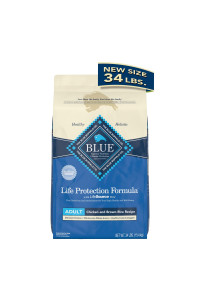 Blue Buffalo Life Protection Formula Natural Adult Dry Dog Food, Chicken and Brown Rice 34-lb