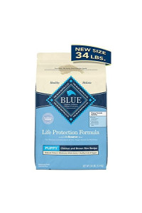 Blue Buffalo Life Protection Formula Natural Puppy Dry Dog Food, Chicken and Brown Rice 34-lb