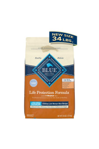 Blue Buffalo Life Protection Formula Natural Senior Large Breed Dry Dog Food, Chicken and Brown Rice 34-lb