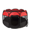 Portable Foldable Pet playpen Exercise Pen Kennel + Carrying Case for Larges Dogs Small Puppies/Cats | Indoor/Outdoor Use | Water Resistant
