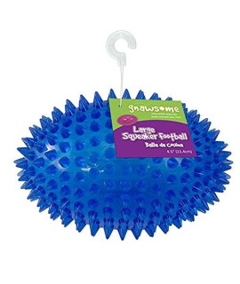 Spiky Squeaker Football Dog Toy - Large, Cleans Teeth and Promotes Good Dental and Gum Health for Your Pet (4 Pack)