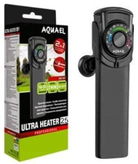 Aquael Ultra Aquarium Heater - for Freshwater and Saltwater Aquariums (25 Watt / 3-7 Gallons)
