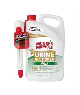 Nature's Miracle Urine Destroyer Plus for Dogs with AccuShot? Continous Power Sprayer, 1.33 Gallons, for Tough Pet Urine Messes