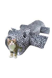 gONPETgP cat Tunnel for Indoor cats Large, Pet cat Tunnels Tube collapsible Interactive crinkle cats Toys Maze, Exercising Hunting and Playing Interesting Hippo Design for Puppy, Kitty, Kitten, Rabbit