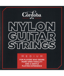 cordoba Nylon guitar Strings, Set of 6, Medium Tension, Red