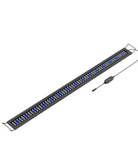 Nicrew Aqualux White And Blue Led Aquarium Light Intensity Adjustable Freshwater Fish Tank Light With 81012 Hours Timer Sunrise And Sunset Function 48-60 Inch 32 Watts