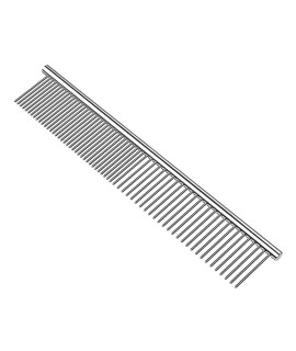 Dog comb Pet Steel comb for Dogs and cats, Stainless Steel comb with Rounded Teeth, Static-free Metal comb corrosion Resistant cat comb Pet Dematting Tool Flea comb Pet grooming Tool - 74in