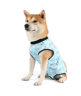 Etdane Recovery Suit For Dog Cat After Surgery Dog Surgical Recovery Onesie Female Male Pet Bodysuit Dog Cone Alternative Abdominal Wounds Protector Blue Pandamedium