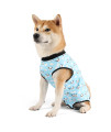 Etdane Recovery Suit For Dog Cat After Surgery Dog Surgical Recovery Onesie Female Male Pet Bodysuit Dog Cone Alternative Abdominal Wounds Protector Blue Pandax-Small