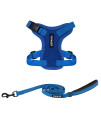Voyager Step-in Lock Dog Harness w Reflective Dog Leash Combo Set with Neoprene Handle 5ft - Supports Small, Medium and Large Breed Puppies/Cats by Best Pet Supplies - Royal Blue, XXS