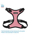 Voyager Step-in Lock Dog Harness w Reflective Dog Leash Combo Set with Neoprene Handle 5ft - Supports Small Medium and Large Breed Puppies/Cats by Best Pet Supplies - Pink/Black Trim, XS