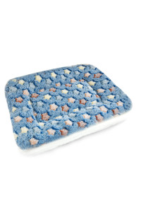 catadog Small Animal Bed Mat, Soft & Warm, Suitable for Guinea Pig, Hamster, Rabbit, Rat and Bearded Dragon (X-Large(13.3''x9.4''), Star Blue)