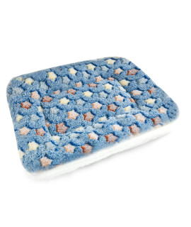 catadog Small Animal Bed Mat, Soft & Warm, Suitable for Guinea Pig, Hamster, Rabbit, Rat and Bearded Dragon (X-Large(13.3''x9.4''), Star Blue)