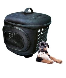 Hard Cover Collapsible Cat Pet Carrier - Pet Travel Kennel with Top-Load & Foldable Feature for Cats, Small Dogs Puppies & Rabbits
