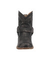 Dingo Womens Gummy Bear Snip Toe Boots Ankle Mid Heel 2-3" - Black - Size 8.5 M