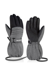 Plazenzon Kids Snow gloves Waterproof, Kids Ski gloves in the Winter,Winter gloves for Boys girls Waterproof 11-14