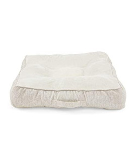 Petco Brand - EveryYay Snooze Fest Brown Melange Knit Rectangle Lounger Dog Bed with Orthopedic Fill, 28" L X 28" W, Medium