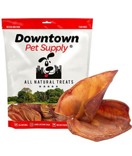 Downtown Pet Supply - USA Pig Ears Dog Treats - Dog Dental Treats & Rawhide-Free Dog Chews - Promotes Healthy Coat & Skin Care - Protein, Vitamins & Minerals - 35 Pack Jumbo