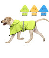 Weesiber Dog Raincoat - Reflective Dog Rain Jacket With Hoodie, Waterproof Adjustable Lightweight Dog Rain Coat Poncho Slicker For Small Medium And Large Dogs (Large, Green)