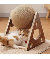KEBEGE Cat Scratcher Toy, Sisal Cat Scratching Ball, Scratching Ball for Cats and Kittens,Interactive Solid Wood Scratcher Pet Toy, Cat Scratchers for Indoor Cats of Small Medium Size.