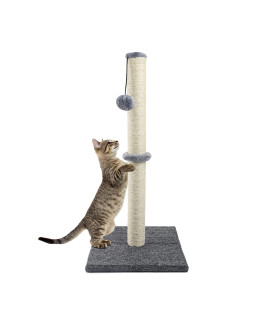 Ahomdoo Cat Scratching Post 29 Inches Scratching Post for Indoor Cats with Hanging Ball, A Must-Have for Happy and Healthy Cats