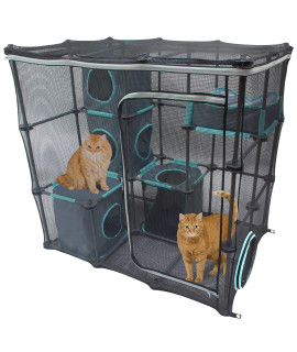 Kitty City Claw Indoor and Outdoor Mega Kit Cat Furniture, Cat Sleeper, Outdoor Kennel