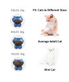 Nihow Slanted Elevated Cat Bowls: 5 Inch Ceramic Raised Cat Food Bowl for Protecting Pet's Spine - Microwave & Dishwasher Safe -Elegant Blue & Black (4.5 OZ /1 PC)