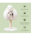 NASKEE Cat Tree Cat Tower Multi-Level Cat Condo with Scratching Posts Cat Cave Toy for Indoor Kittens Pet Play Rest, Sheep Shape
