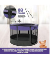Ruff 'n Ruffus Portable Foldable Pet Playpen +Free Carrying Case + Free Travel Bowl (Large (48x48x23.5 inches), Purple)