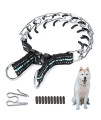 Jipimon Prong Collar For Dogs, Adjustable No Pull Dog Choke Pinch Training Collar With Comfortable Rubber Tip For Small Medium Large Dogs (Small, Teal)