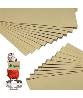 Uifrmely 40 Pcs Gravel Liner Paper For Bird Cage, 11 X 17 Inch Birdcage Liner Bedding Calcium Paper Special For Bird Cage In Sea Sand Pick Your Size (40 Pack)