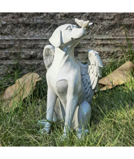 Dog Memorial Stone, Pet Memorial Gifts Grave Markers Headstones for Loss of Dogs Remembrance Gift - Pet Sympathy Gifts Garden Resin Dog Angel Memorial Statue Outdoor Decor for Grieving Pet Owners