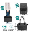 PetAmi Airline Approved Dog Purse Carrier | Soft-Sided Pet Carrier for Small Dog, Cat, Puppy, Kitten | Portable Stylish Pet Travel Handbag | Ventilated Breathable Mesh, Sherpa Bed (Heather Charcoal)