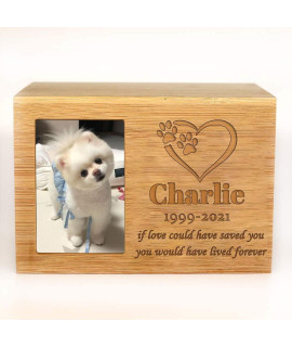 Odb Personalized Cremation Urns For Ashes, Pet Memorial Keepsake Urns, Photo Box Pet Cremation Urn, Wood Keepsake Pet Urns For Dogs Ashes, Wooden Urn