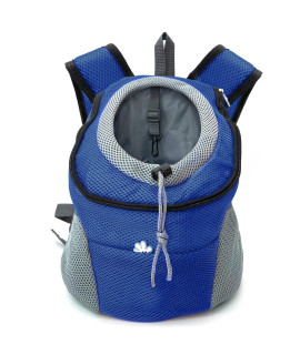 Fhiny Dog Carrier Backpack, Comfortable Doggy Front Backpack Pet Puppy Carrier Travel Pack With Breathable Head Out Design And Padded Shoulder For Walking Biking Hiking Camping Outdoor