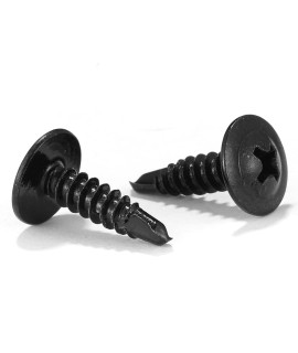 8 X 58 Sheet Metal Screws 100Pcs 410 Stainless Steel Truss Head Fast Self Tapping Screws Black Oxide By Sg Tzh