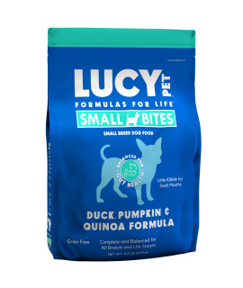 Lucy Pet Products Duck Pumpkin & Quinoa Small Bites Dog Food 45Lb