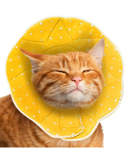 Sungrow Cat Cone Collar Soft, Stop Licking E Collar For Recovery, Post Surgery Stress Relieving With Adjustable Strap Enclosures